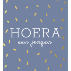 Cadeaukaart Hoera een jongen